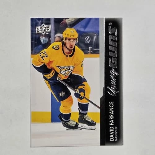 2021-22 Upper Deck Series 2 Hockey Young Guns David Farrance Rookie Card #468