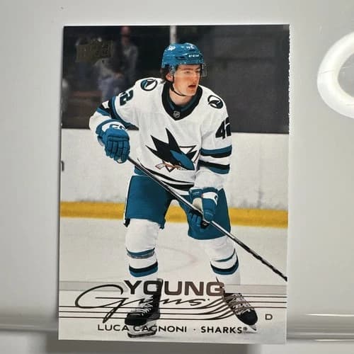 2025-26 Upper Deck Series 1 Hockey Young Guns Luca Cagnoni Rookie Card #213
