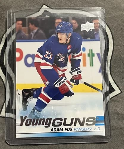 2019-20 Upper Deck Series 1 Hockey Young Guns Adam Fox Rookie Card #228