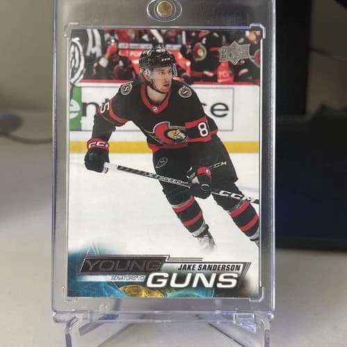 2022-23 Upper Deck Series 2 Hockey Young Guns Jake Sanderson Rookie Card #466