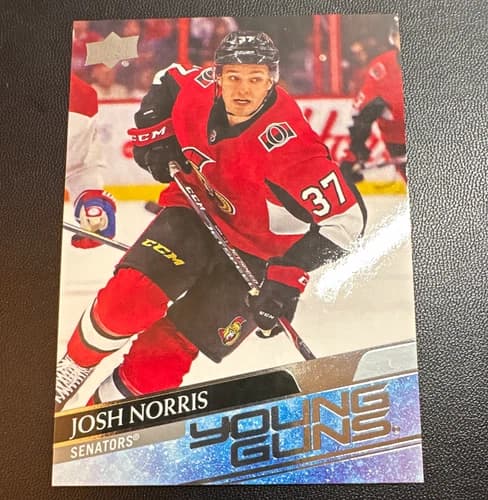 2020-21 Upper Deck Series 1 Hockey Young Guns Josh Norris Rookie Card #209
