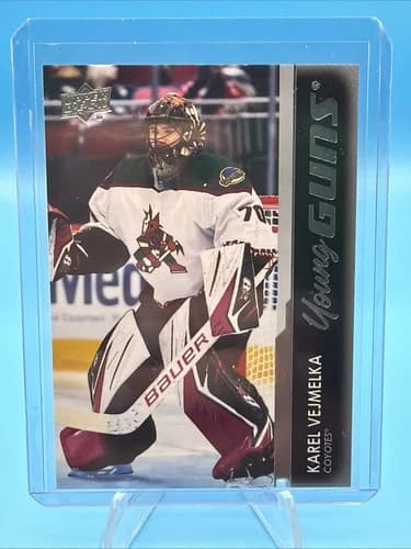2021-22 Upper Deck Series 2 Hockey Young Guns Karel Vejmelka Rookie Card #458