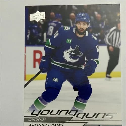 2024-25 Upper Deck Series 1 Hockey Young Guns Arshdeep Bains Rookie Card #231