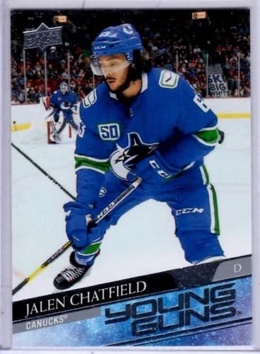 2020-21 Upper Deck Series 2 Hockey Young Guns Jalen Chatfield Rookie Card #452