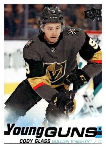 2019-20 Upper Deck Series 1 Hockey Young Guns Cody Glass Rookie Card #237