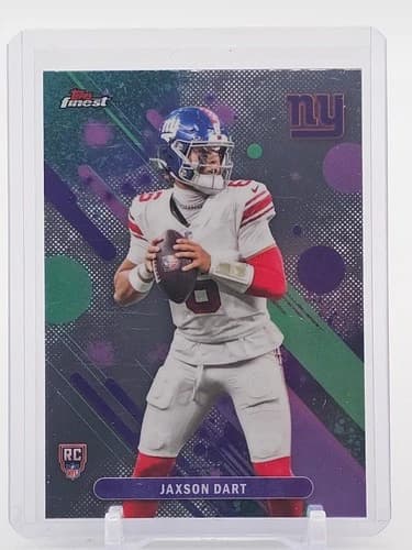 2025 Topps Finest Football Common Jaxson Dart Rookie Card #2