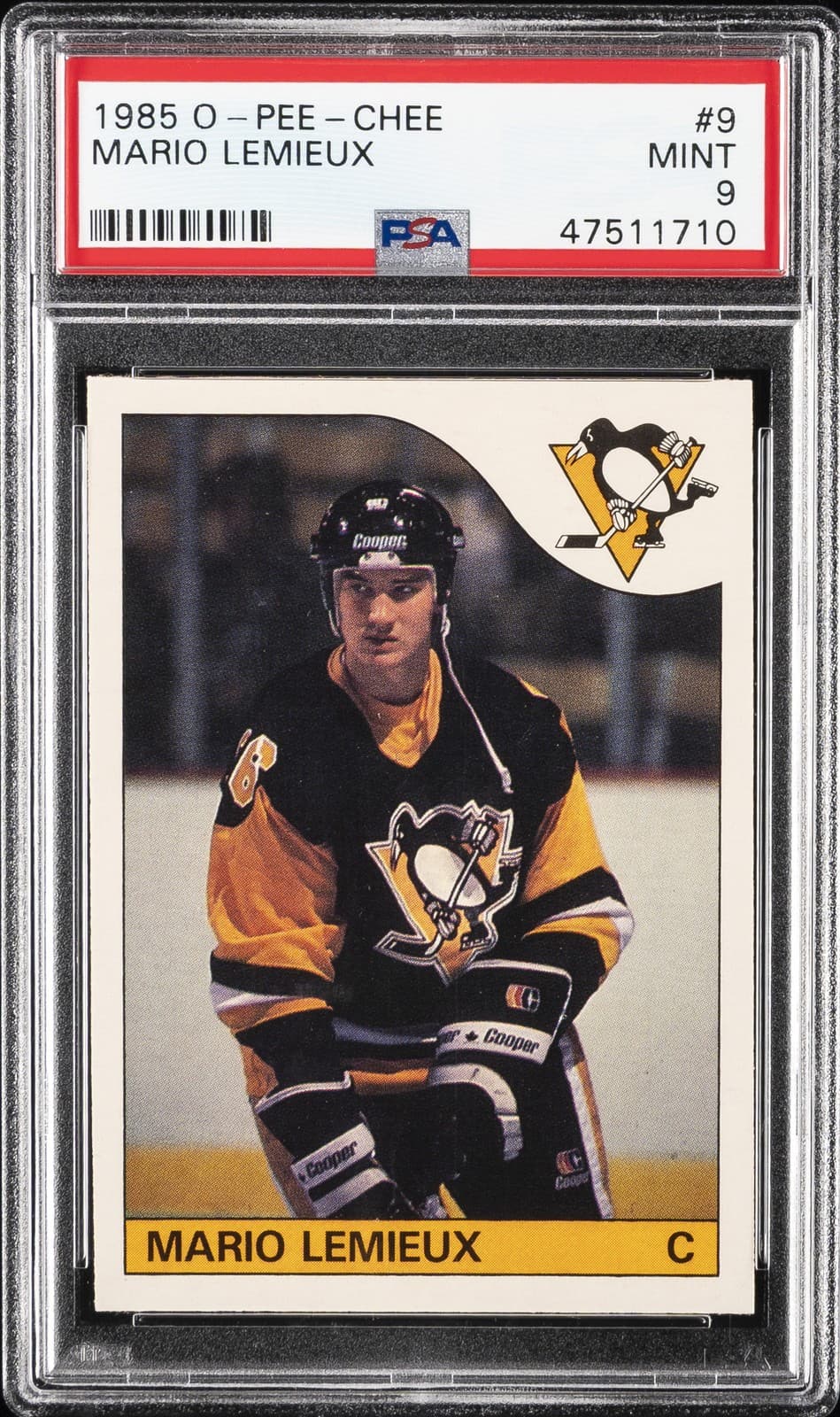 1985-86 O-Pee-Chee Mario Lemieux Rookie Card #9