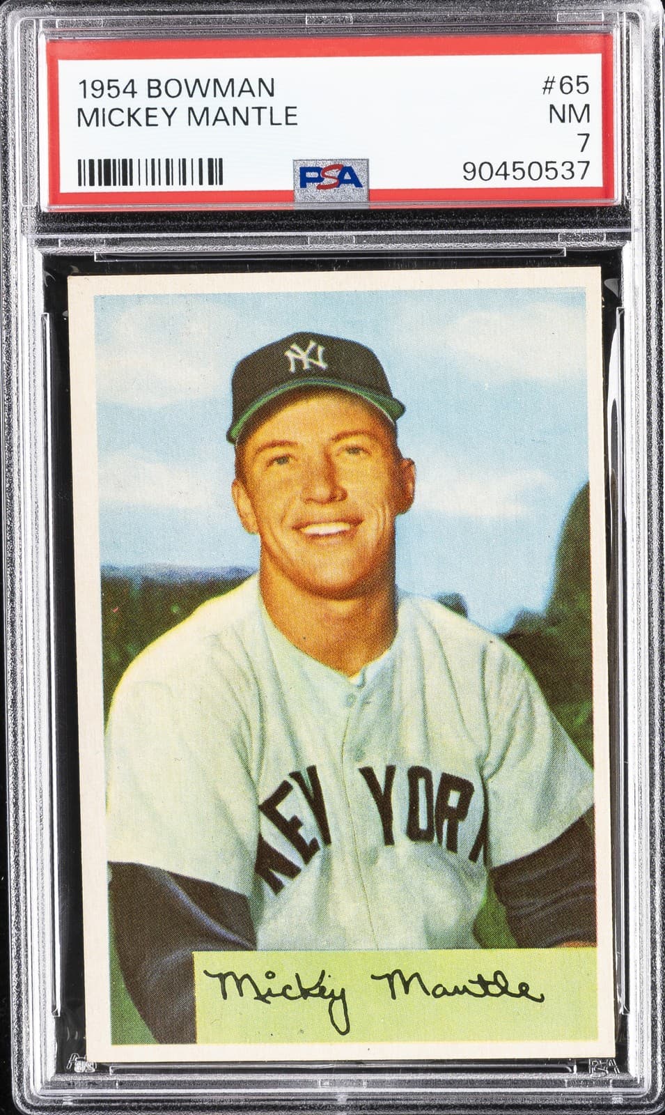 1954 Bowman Mickey Mantle #65