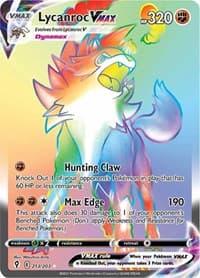 SWSH07: Evolving Skies Lycanroc VMAX (Secret) #213/203