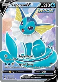 SWSH07: Evolving Skies Vaporeon V (Full Art) #172/203