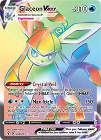 SWSH07: Evolving Skies Glaceon VMAX (Secret) #208/203